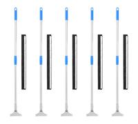 Floor Squeegee Silver-Blue 60x122.5cm Steel & Rubber Heavy-Duty Non-Slip Compact