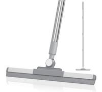 Floor Squeegee with 180° Rotating Head, Squeegee for Floor with 52'' Long Handle, Squeegee Broom, Squeegee for Window Cleaning, Bathroom Tile, Garage Concrete, Deck, Shower Glass