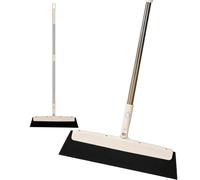 Floor Squeegee with Long Handle, Foam Squeegee Mop for Wet Room, Shower Cleaner Scraper, Floor Sweeper Wiper Broom, Clean Water Pet Hair for Bath Tile Glass Mirror Window