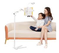 Floor Stand for Book, Book Holder for Reading Table Bed Sheet Music Stand Floor Standing Church Pulpit Desk, with V-Shaped Base, for Reading On Bed Sofa Floor Desk,with Light