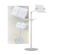 Floor Stand Holder,Reading Podium Panel Width Adjustable with Tray, Angle Adjustable 180°, for Sheet Music Recipes