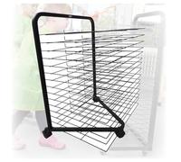 Floor Standing Art Drying Rack Stack Rack with 15 Removable Shelves for Schools Preschools & ArtistsBlack Drying Rack for Ding and Craft Projects