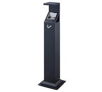Floor Standing Ash Tray, Commercial Ashtray Outdoor, Outdoor Cigarette Bin, Metal Standing Ashtray, Windproof Rainproof Ash Holder for Patio Backyard Outside Indoor, Smokers Pole