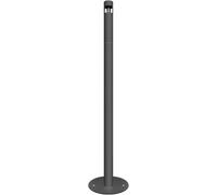Floor Standing Ash Tray, Floor Standing Ashtray, Outdoor Ashtray For Home Patio Cigarettes Butt Disposal, Metal Cigarettes Ash Bin(Black,Round bottom)