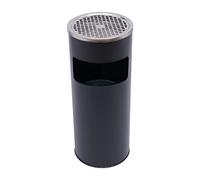 Floor Standing Ashtray 30L Outdoor Indoor Litter Bin with Ashtray Stainless Steel Cigarette Smoking Dust Rubbish Free Standing Floor Smokers Tray Ashbin for Garden Backyard Office Restaurant