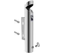 Floor Standing Ashtray - Outdoor Stainless Steel Cigarette Bin, Wall-Mounted and Free Standing Metal Ash Bucket for Commercial Use