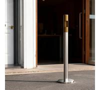 Floor Standing Ashtray, Stainless Steel Vertical Trash Can, Waterproof Trash Bin Container for Outdoor Commercial Gardens Porch Hotel Garage Shopping Center