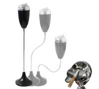 Floor Standing Ashtray with Lid - Adjustable Height Durable Outdoor Waste Container for Patio, Office, Hotel