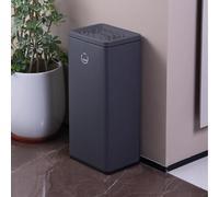 Floor Standing Ashtray with Lid, Easy to Clean, Stainless Steel Butt Receptacle, for Garden and Indoor Balcony Home offices Smoking Areas(Gray,31 * 24 * 67cm/12 * 9 * 26in)