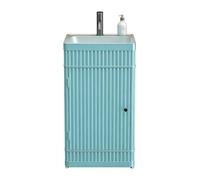 Floor Standing Basin Sink, One Piece Vanity Cabinet, Industrial Style Washroom Sink for Bar, Restaurant