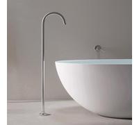 Floor Standing Bath Tap Concealed Gooseneck Bath Shower Mixer Tap Wall Mounted Single Lever,Chrome Plated