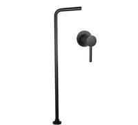 Floor Standing Bath Tap Concealed ''Seven'' Spout Freestanding Bathroom Tap Wall Mounted Single Lever Made of Brass,Black
