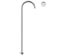 Floor Standing Bath Tap Hot and Cold Water Mixer Single Handle Concealed Brass Freestanding Bathtub Faucet with Solid Brass Construction, Floor Mounted for Bathroom