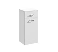 Floor Standing Bathroom Laundry Basket - 350mm - Gloss White
