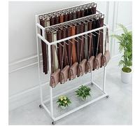 Floor Standing Belt Hanger Display Stand, Metal Closet Organizer for Belts, Ties, Scarves, Shawls, Purses & Umbrellas - Modern Retail Storage Solution for Clothing & Bedroom