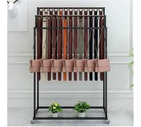 Floor Standing Belt Hanger Display Stand, Movable Organizer for Shop Tie Rack Closet, Space Saving Solution for Scarves Shawls Purses Jewelry Keys Hats Socks