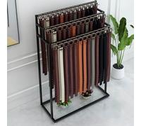 Floor Standing Belt Hanger Display Stand With Wheels,3 Tiers Business Retail Store Ties Scarf Shawls Purse Jewelry Holder,metal Men Closet Display Stand Organizer,space Saving Accessory Organizer Rack