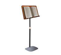 Floor-Standing Bookshelf, Foldable Reading Stand with Page Clips, Adjustable Height 22"-69", for speeches, lectures, Church(Color 2)
