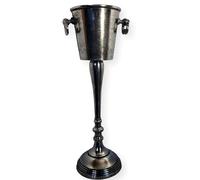 Floor-Standing Champagne Wine Cooler Bucket with Distressed Finish - Elegant Beverage Holder for Entertaining