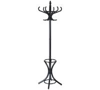 Floor Standing Coat Jacket Stand Solid Wood Hanger with Umbrella Rack