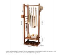Floor-Standing Coat Rack Solid Wood Corner Coat Rack Floor Bedroom Household Clothes Hanger Corner Rack Small Apartment Coat Rack Storage Rack Coat Rack, Floor-Standing(White)