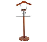 Floor-Standing Coat Rack - Versatile Suit & Valet Stand for Home Office Hotel - Includes Trouser Bar Belt Bar Hat Rest & Tie Holder in Khaki