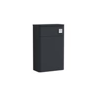 Floor Standing Concealed WC Toilet Unit - 500mm - Soft Black (Concealed Cistern Not Included)