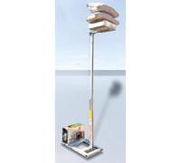 Floor-standing Crane for Concrete Material Lifting, Electric Industry Hoist - with Wireless Remote Control - 330 Lbs Load Capacity - Home Renovation(Height 5.5m)