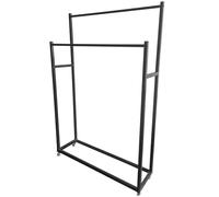 Floor-standing Curtain Sample Display Stand, Metal Scarf Display Rack With Wheels, Clothing Retail Store Shawl Hanger Hijab Organizer Sheets,Black 120x35x180cm，Black 120x30x150cm