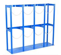 Floor Standing Cylinder Rack Stand, Anti-Tipping Storage Holder for Secure Oxygen Acetylene Bottle Organization
