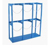 Floor Standing Cylinder Tank Rack Stand, Anti-Tipping Storage Holder for Secure Oxygen Acetylene Bottle Organization