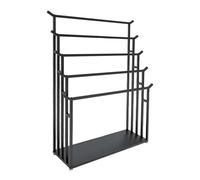 Floor-Standing Display Stand for Curtains, Quilts, and Blankets - Multi-layer Fabric Sample Show Rack with Belt Towel Ribbon Storage Organizer