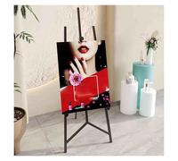 Floor Standing Easel with Chain Suppor,Display Easel for Wedding Sign Stand Poster Stand,Tripod Artist Display Easel,Easy to Use(Black,50X150cm)
