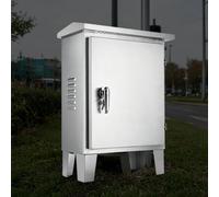 Floor Standing Electrical Cabinet 50 60 CM Width, 304 Stainless Steel Electrical Box With Rain Cap, Customizable Distribution Box Waterproof(W H D 60X100X15X CM)