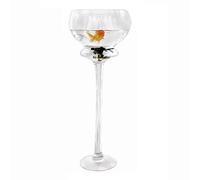 Floor-Standing Goldfish Tank, Transparent High-Legged Aquarium, Living Room Decoration, Suitable for Family Living Room and Dining Room-S