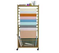 Floor Standing Iron Scarf Storage Rack, Ribbon Ribbon Display Stand, Double Sided Ribbon Organizer, for Flower Store, Mall(Black,100x31x165cm)