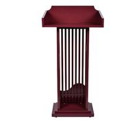 Floor Standing Lectern Podium with Storage Heavy Base Pulpit Stand for Speeches Presentations Ceremonies Celebrations Events - Professional Quality & Stability