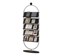 floor standing magazine holder Retro Newspaper Rack Solid Wood Magazine Rack Cherry Wood Reading Display Rack Living Room Floor-Standing Bookcase Ultra-Thin Newspaper Creative Pictorial Bookcase magaz