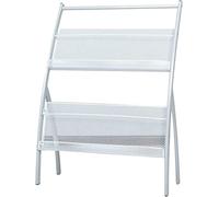 Floor-Standing Magazine Rack & Brochure Display - Lightweight Metal Organizer for Literature, Mail & Photographs - Ideal for Health Centers & Retail Stores
