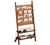 Floor-Standing Magazine Rack Brochure Display Stand, Reading Materials Holder for Office Home Store, Trade Show Literature Organizer