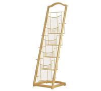 Floor-Standing Magazine Rack, Durable Brochure Display Stand, Large Capacity Newspaper Holder, Comic Book Organizer Shelf, Iron Storage Solution for Home & Office