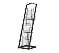 Floor-Standing Magazine Rack, Sturdy Iron Organizer for Home and Office Reading Materials, Easy Access Storage