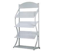 Floor Standing Magazine Rack with High Capacity Display for Home, Office, and Reception Areas