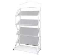 Floor Standing Magazine Rack with High Capacity Display for Home, Office, and Reception Areas