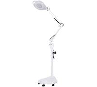 Floor Standing Magnifying Lamp, Adjustable Swivel Arm 16x Magnifier Lamp Light For Skiare Beauty Manicure Tattoo Salon Spa With Rolling Floor Stand Interesting life Interesting
