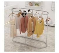 Floor Standing Metal Clothes Rack, Sturdy Garment Display Stand for Boutique, Bedroom, Hall Storage