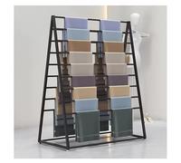 Floor Standing Metal Scarf Display Rack, Double-Side Organizer with Detachable Rod for Space Saving Storage
