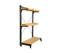 Floor-standing Plant Stand,3-layer Tall Flower Stand, Mobile Display Stand, Suitable for Living Room, Balcony, Garden, Terrace(128cmx43cmx90cm)