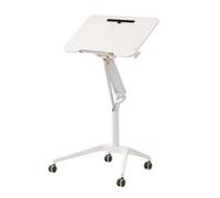 Floor Standing Podium, Portable Lectern with Wheels,Business Conference/Lecture Hall Speaking Podiums, Mobile Standing Desk for Living Room, Bedroom, Office.(White)
