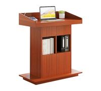 Floor Standing Podium Stand Church Lecterns with Cabinets and Drawers Podium Thickened Wood Pulpits School Speaking Lectern，B